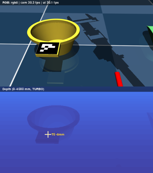 ArUco tag detection for tool localization